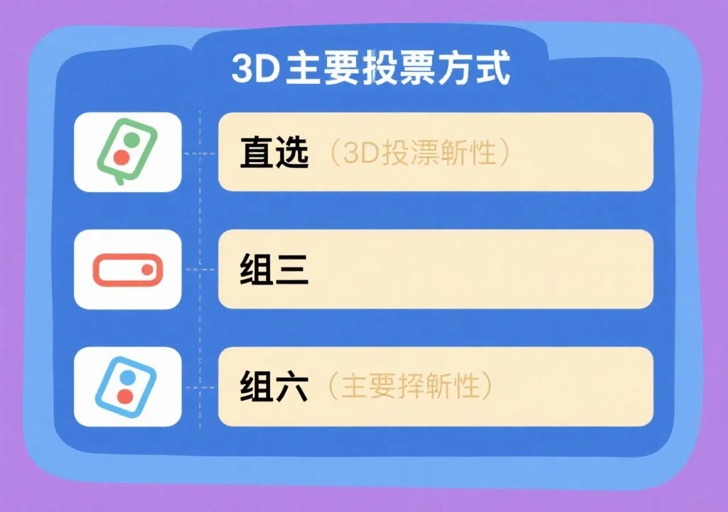 3D彩票投注方式对比图
